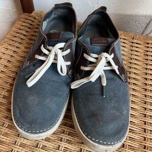 Clarks Collection Men’s Shoes – Size 9.5 – Soft Cushion Ortholite – Blue/Brown